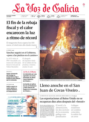 Cover of La Voz de Galicia (Viveiro)