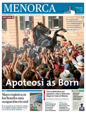 Cover of Menorca Diario Insular