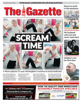 Cover of Blackpool Gazette