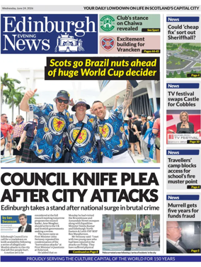 Cover of Edinburgh Evening News