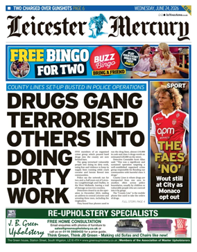 Cover of Leicester Mercury