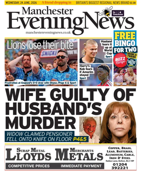 Cover of Manchester Evening News