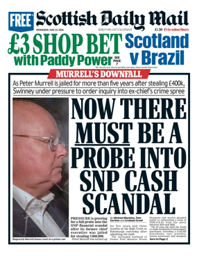 Cover of Scottish Daily Mail