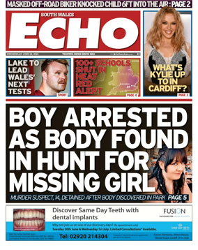 Cover of South Wales Echo