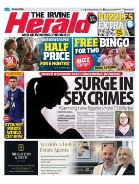 Cover of The Irvine Herald and Kilwinning Chronicle