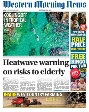 Cover of Western Morning News