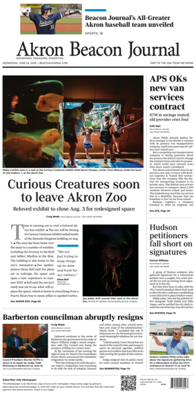 Cover of Akron Beacon Journal