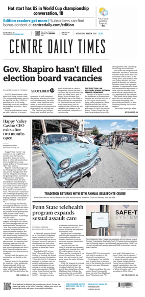 Cover of Centre Daily Times