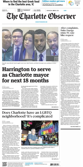 Cover of The Charlotte Observer