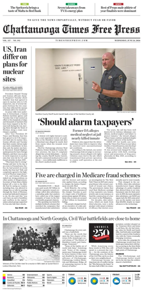Cover of Chattanooga Times Free Press