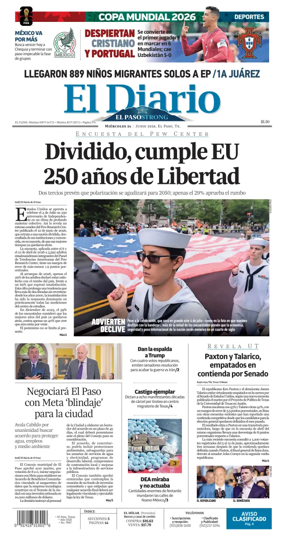 Cover of El Diario de El Paso