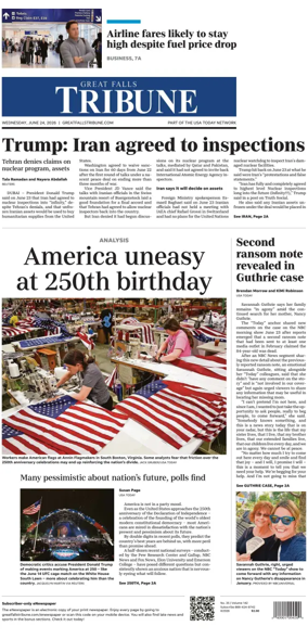 Cover of Great Falls Tribune