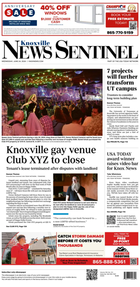 Cover of Knoxville News Sentinel