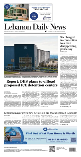 Cover of Lebanon Daily News