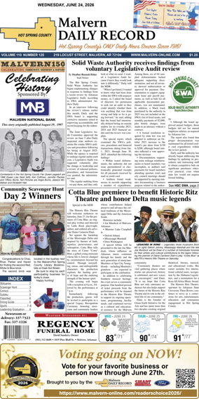 Cover of Malvern Daily Record