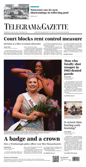 Cover of Telegram & Gazette