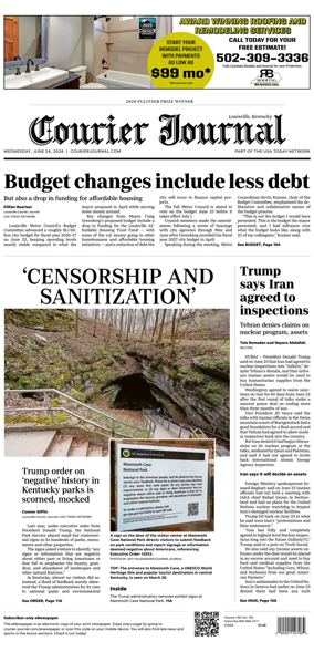 Cover of The Courier-Journal (Louisville)