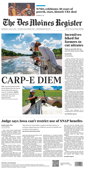 Cover of The Des Moines Register