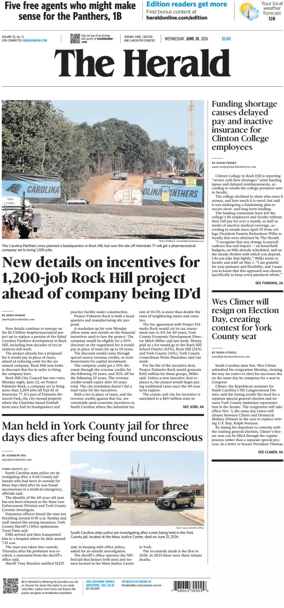 Cover of The Herald (Rock Hill)