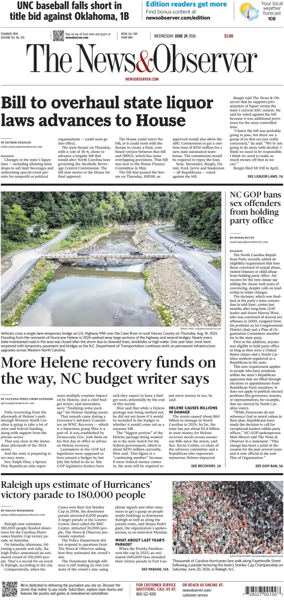 Cover of The News & Observer