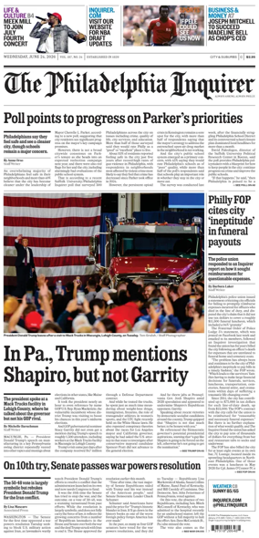 Cover of The Philadelphia Inquirer (South Jersey edition)