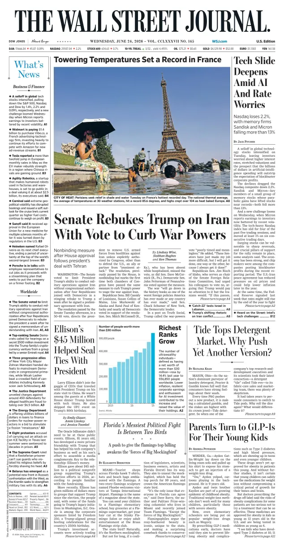 Cover of The Wall Street Journal