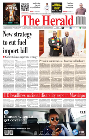 Cover of The Herald (Zimbabwe)