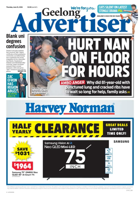 Cover of Geelong Advertiser