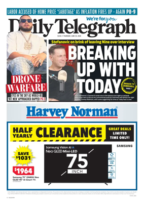 Cover of The Daily Telegraph (Sydney)