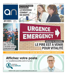 Cover of Acadie Nouvelle