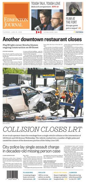 Cover of Edmonton Journal