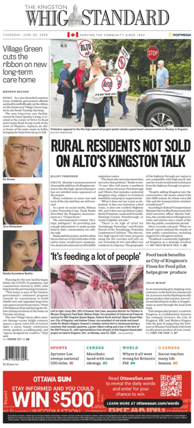 Cover of Kingston Whig-Standard