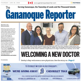 Cover of The Gananoque Reporter