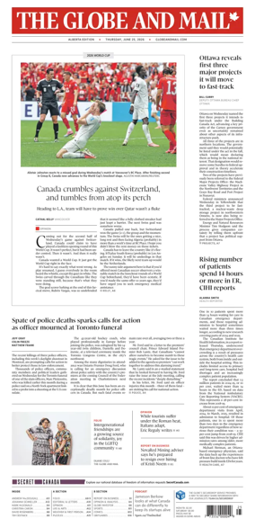 Cover of The Globe and Mail (Alberta Edition)