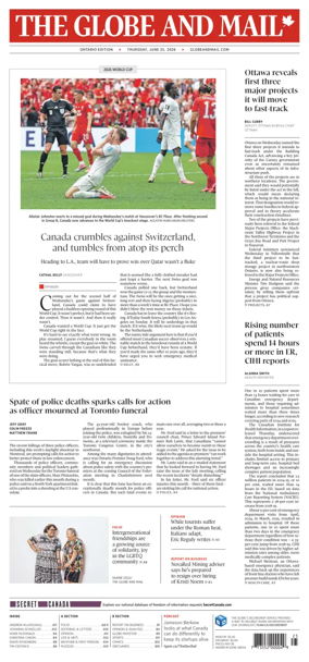 Cover of The Globe and Mail (Ontario Edition)