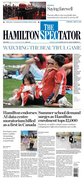 Cover of The Hamilton Spectator