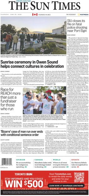 Cover of The Sun Times (Owen Sound)