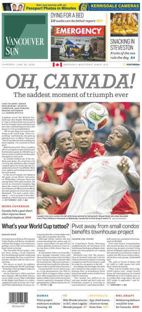 Cover of Vancouver Sun