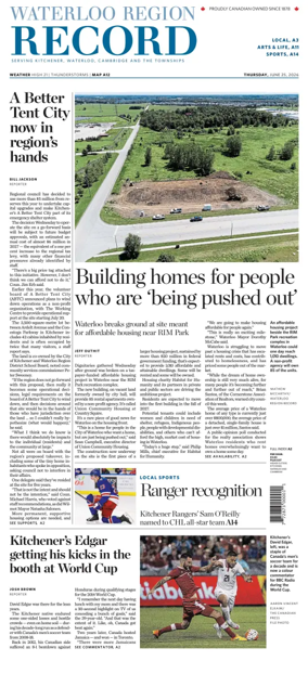Cover of Waterloo Region Record