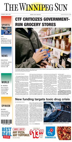 Cover of Winnipeg Sun