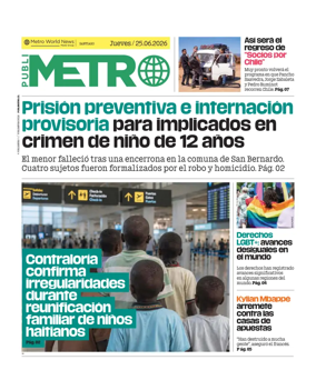 Cover of Publimetro Chile