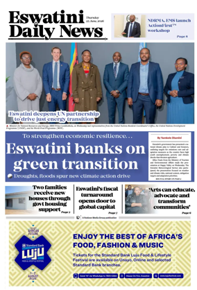 Cover of Eswatini Daily News