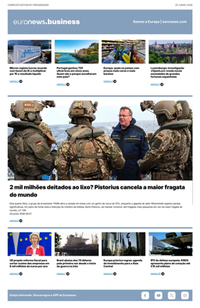 Cover of Euronews Business (Portuguese)