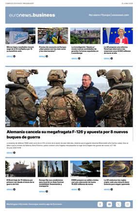Cover of Euronews Business (Spanish) Compiled Edition