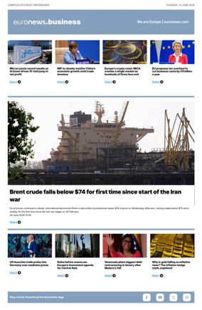 Cover of Euronews Business