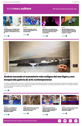 Cover of Euronews Culture and Sport (Spanish) Compiled Edition