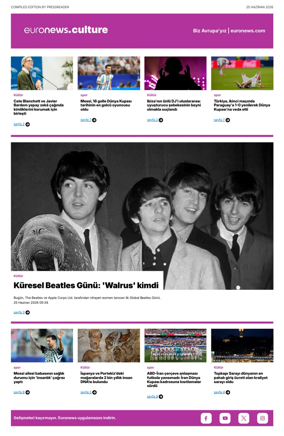 Cover of Euronews Culture and Sport (Turkish) Compiled Edition