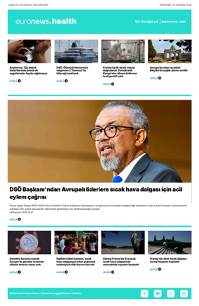 Cover of Euronews Health (Turkish) Compiled Edition
