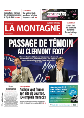 Cover of La Montagne (Clermont-Metropole)