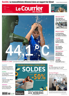 Cover of Le Courrier de l’Ouest (Cholet)